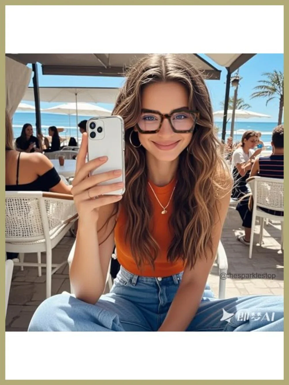 Oversized Blue Light Blocking Glasses Rectangle Frame Fashion Anti Eyestrain